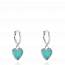 Boucles d'oreilles femme argent Odilvio créoles turquoise mini