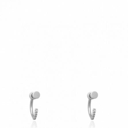 Boucles d'oreilles femme argent Schenk créoles