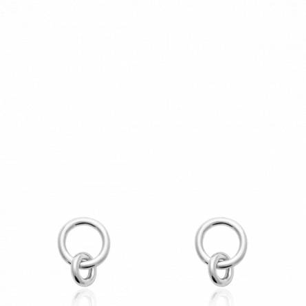 Boucles d'oreilles femme argent Seny ronde