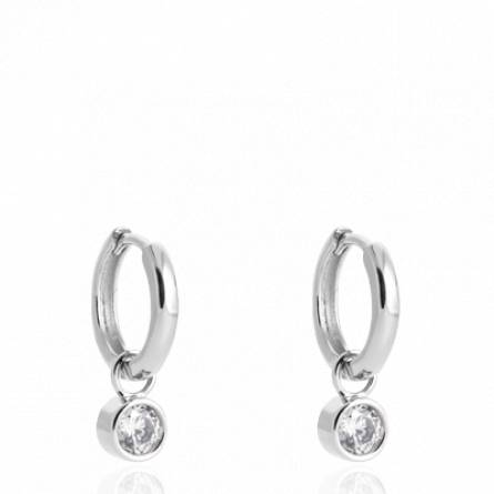 Boucles d'oreilles femme argent Siya créoles