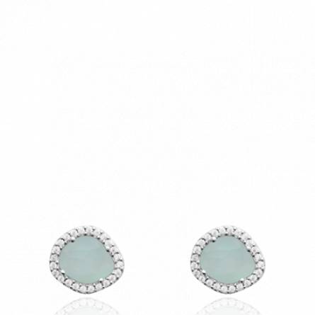 Boucles d'oreilles femme argent Sonnet bleu