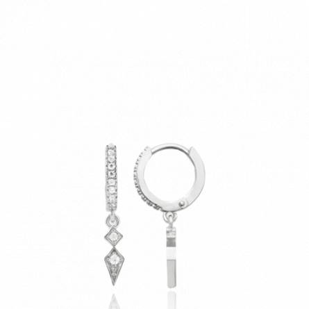 Boucles d'oreilles femme argent Synethia créoles