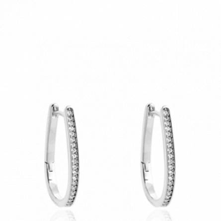 Boucles d'oreilles femme argent Tevane créoles