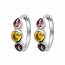 Boucles d'oreilles femme argent Tsila créoles jaune 2