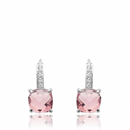 Boucles d'oreilles femme argent Valdenar rose