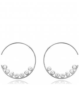 Boucles d'oreilles femme argent Vasco créoles