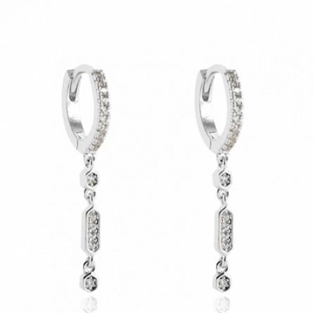 Boucles d'oreilles femme argent Zakarias créoles