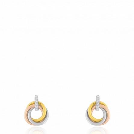 Boucles d'oreilles femme or Periella ronde