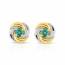 Boucles d'oreilles femme or Salinas vert mini