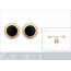 Boucles d'oreilles femme pierre Emansia ronde noir 2