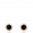 Boucles d'oreilles femme pierre Emansia ronde noir mini