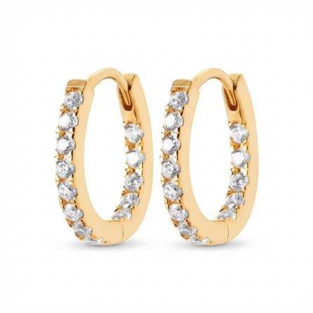 Boucles d'oreilles femme plaqué or Chrisis créoles