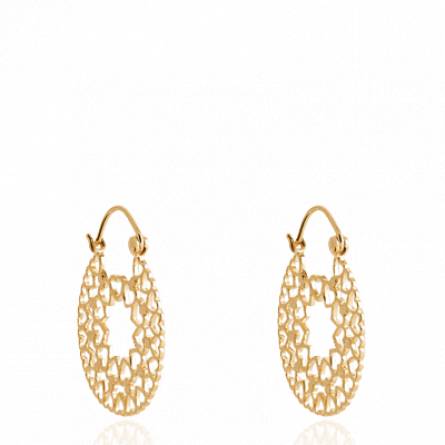 Boucles d'oreilles femme plaqué or Edwim coeur