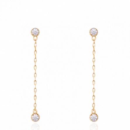 Boucles d'oreilles femme plaqué or Etanga
