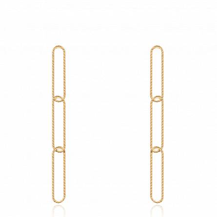 Boucles d'oreilles femme plaqué or Falema