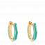 Boucles d'oreilles femme plaqué or Fenies créoles turquoise mini