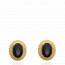 Boucles d'oreilles femme plaqué or Fereol noir mini
