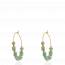 Boucles d'oreilles femme plaqué or Floranne créoles vert mini