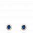 Boucles d'oreilles femme plaqué or Goadec bleu mini