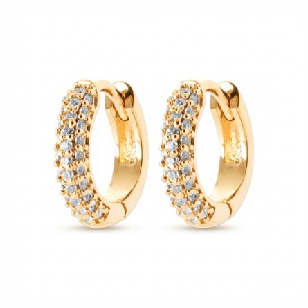 Boucles d'oreilles femme plaqué or Hozan créoles