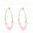 Boucles d'oreilles femme plaqué or Issou créoles rose mini