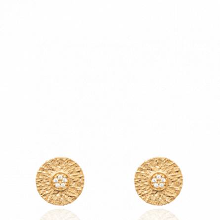 Boucles d'oreilles femme plaqué or Marnou ronde