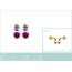 Boucles d'oreilles femme plaqué or Milick violet 2