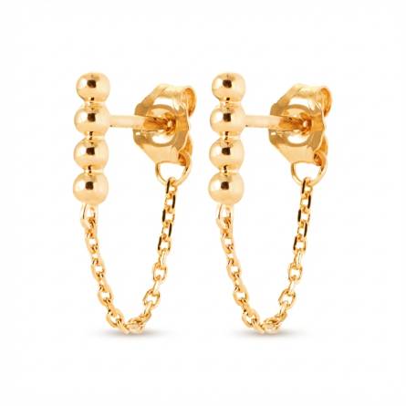 Boucles d'oreilles femme plaqué or Moclina