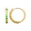Boucles d'oreilles femme plaqué or Nyce créoles vert 2