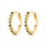 Boucles d'oreilles femme plaqué or Nyce créoles vert mini
