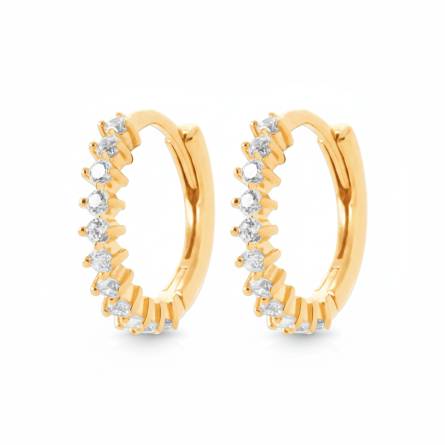 Boucles d'oreilles femme plaqué or Sardya créoles