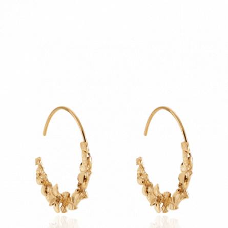 Boucles d'oreilles femme plaqué or Soumeya ronde