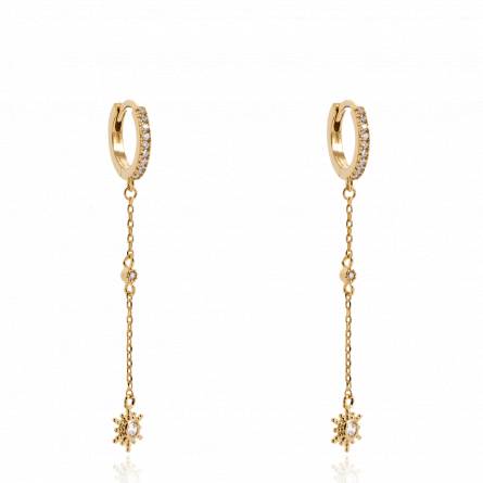 Boucles d'oreilles femme plaqué or Talba créoles