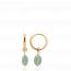 Boucles d'oreilles femme plaqué or Teranece créoles vert mini