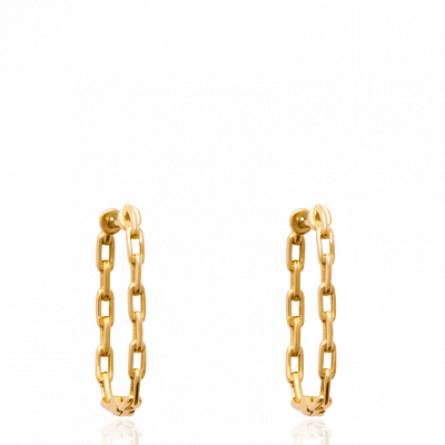 Boucles d'oreilles femme plaqué or Thidin créoles