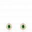 Boucles d'oreilles femme plaqué or Unut vert mini