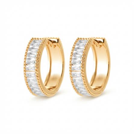 Boucles d'oreilles femme plaqué or Volsa créoles