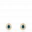 Boucles d'oreilles femme plaqué or Yonec bleu mini