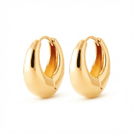 Boucles d'oreilles femme plaqué or Yonga créoles