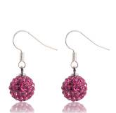 Boucles d'oreilles multi strass fuschia Cesario