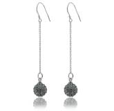 Boucles d'oreilles multistrass grises