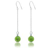 Boucles d'oreilles multistrass vert électrique