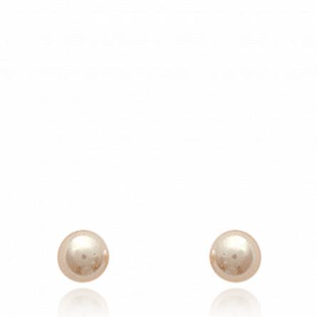 Boucles d'oreilles perle beige majorque 1