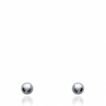 Boucles d'oreilles perle imitation noire 5mm