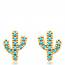 Boucles d'oreilles plaqué Or cactus mini