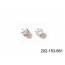 Boucles d'oreilles serti zirconium rond 6mm 2