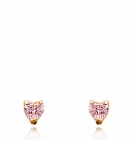 Boucles D'oreilles Coeur viraca rose