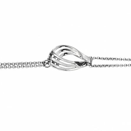 Bracciale donna acciaio Wave design
