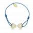 Bracciale donna metallo dorato Ducatys dentelle blu mini