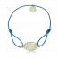 Bracciale donna metallo dorato Tramy dentelle blu mini